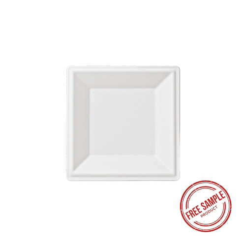Free Sample of 8 inch biodegradable square plates