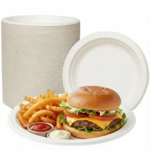 Biodegradable Round Plates - 6, 8 & 10 Inch - Compostable & Durable