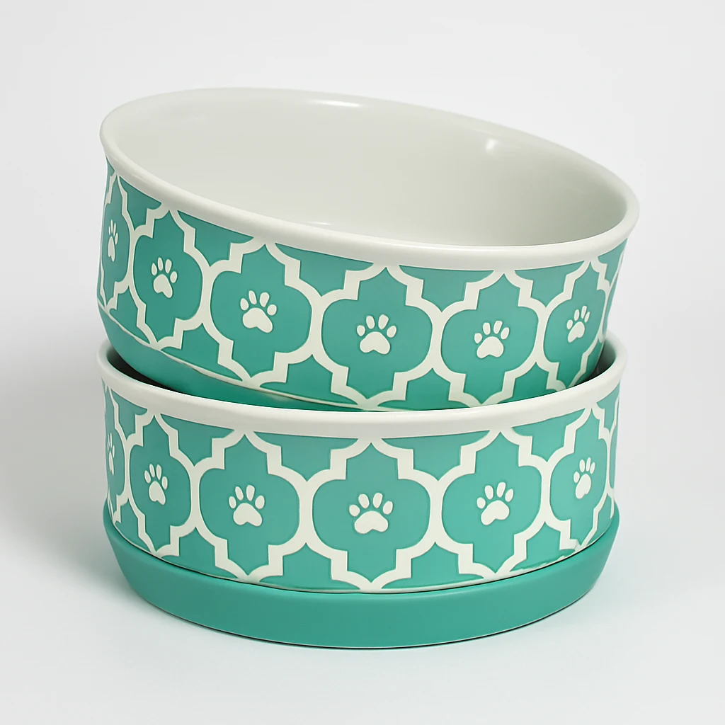 Pet Bowl - Lattice Aqua - Medium Size - Bulk-Price