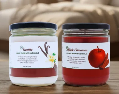 Discover Freshness with Our New Odor Eliminating Candles Vanilla & Apple Cinnamon