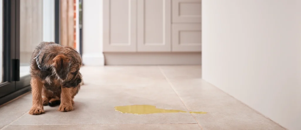 super-absorbent dog pee pad on the floor