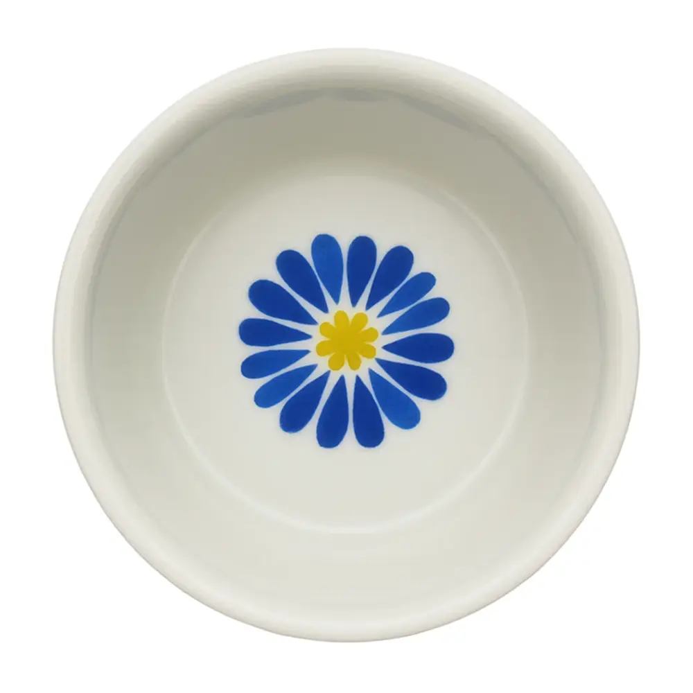 Small Pet Bowl with Portuguese Azulejos Pattern 4-25x2 Inch