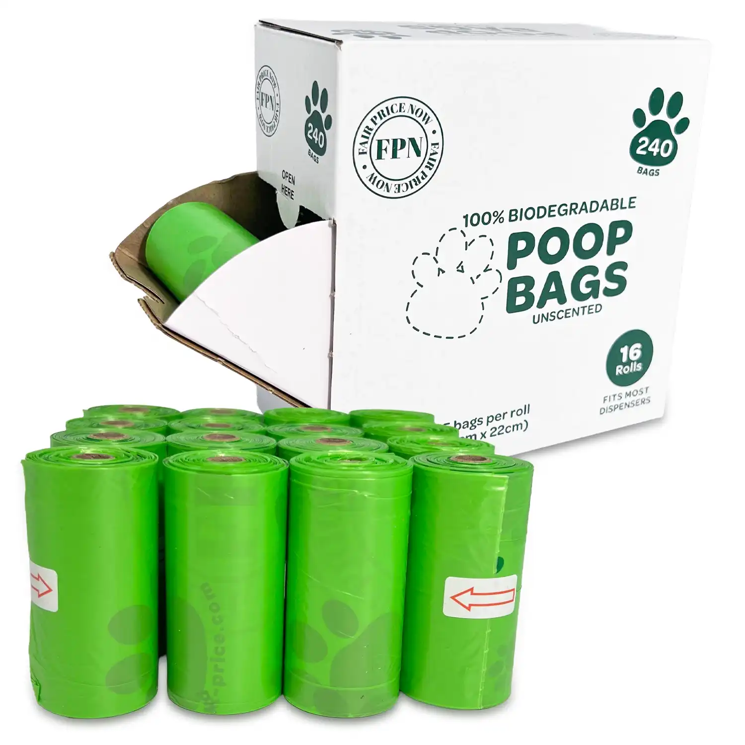 Unscented biodegradable dog poop bags