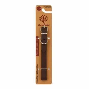 Collar Italian Leather Brown Lg - 15"x18"