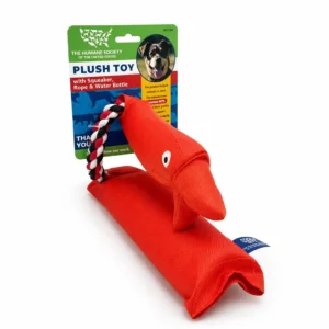 Humane Society Plush Dog Toy W/Squeaker, Rope & Bottle