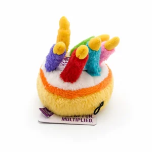 multipet happy birthday cake 6 candles dog toy