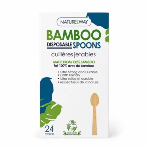 Naturezway 24ct Bamboo Disposable Spoons