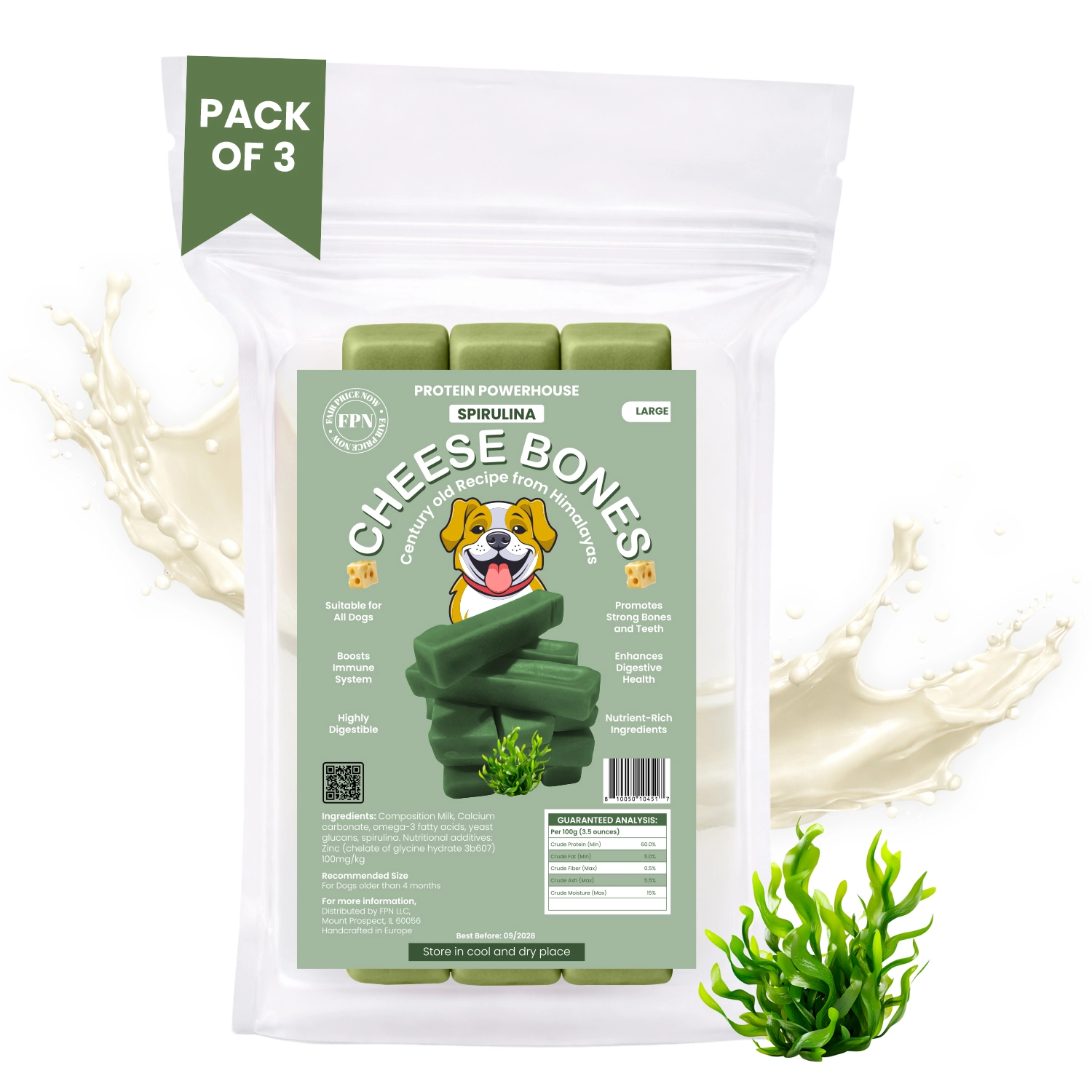 cheese bones spirulina large