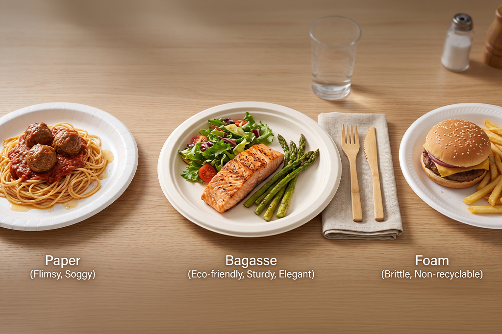 Bagasse, Paper or Foam